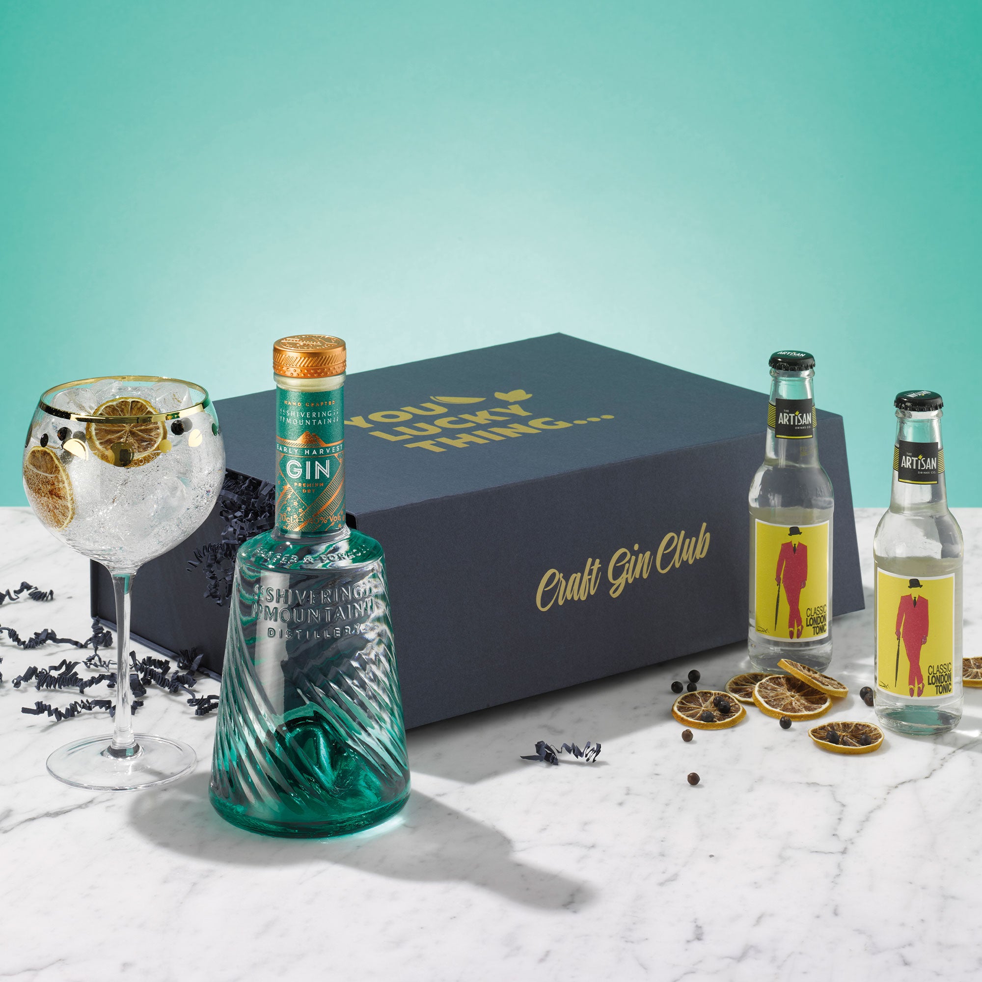 Shivering Mountain Perfect G&T Gift Set & Copa Glass, Craft Gin Club